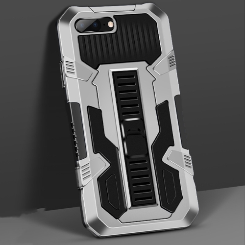 

Vanguard Warrior All Inclusive Double-color Shockproof TPU + PC Protective Case with Holder For iPhone 6s / 6(Silver White)