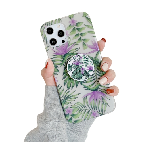 

Flowers Pattern Protective Case with Holder For iPhone 12 Pro Max(TF10)