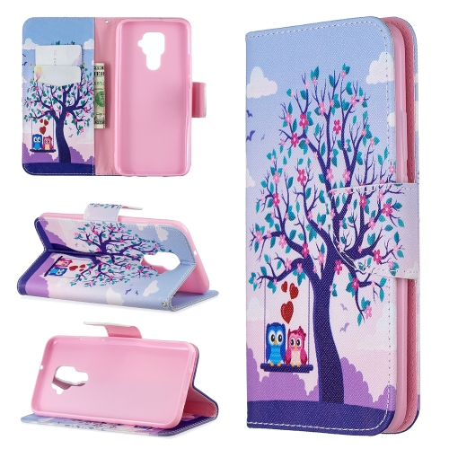 

For Huawei Mate 30 Lite Pattern Colored Drawing Horizontal Flip Leather Case with Holder & Card Slots & Wallet(Two Eagle)