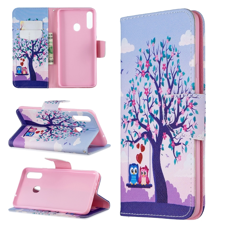 

For Galaxy A20s Pattern Colored Drawing Horizontal Flip Leather Case with Holder & Card Slots & Wallet(Two Eagle)