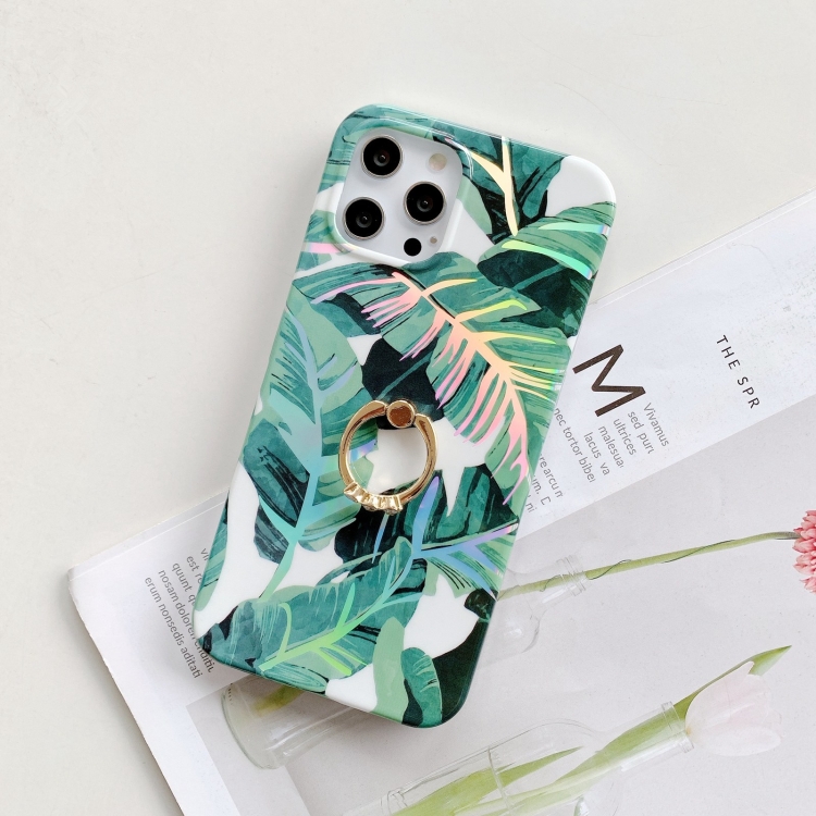

Fashion Pattern Protective Case with Ring Holder For iPhone 11(LF02)