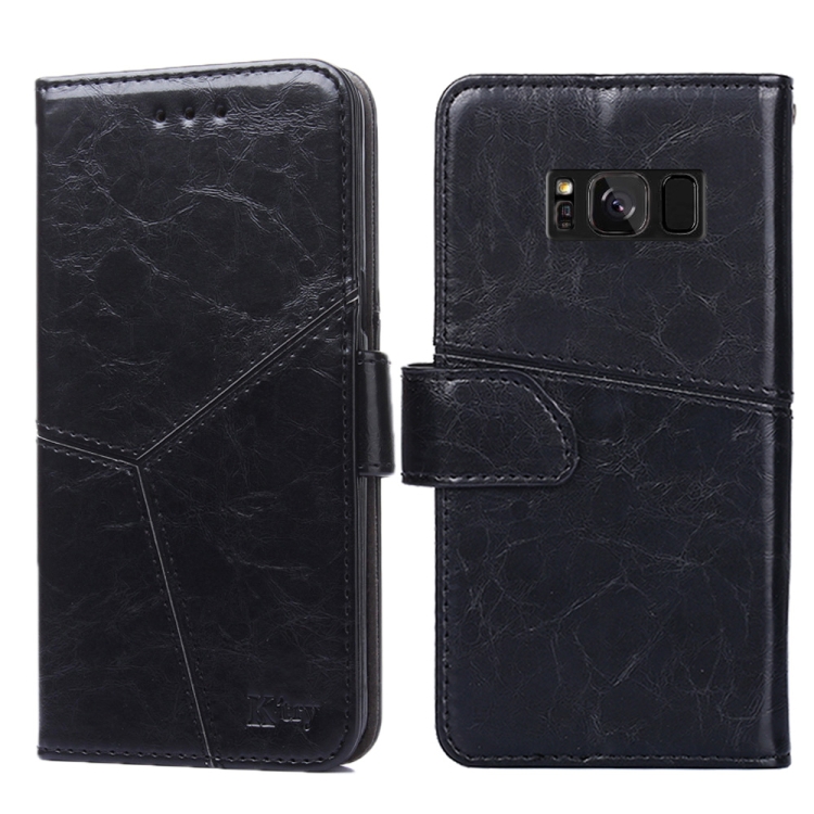 

For Samsung Galaxy S8 Geometric Stitching Horizontal Flip TPU + PU Leather Case with Holder & Card Slots & Wallet(Black)