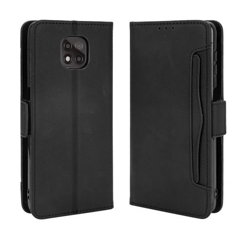 

For Motorola Moto G Power 2021 Wallet Style Skin Feel Calf Pattern Leather Case with Separate Card Slots(Black)