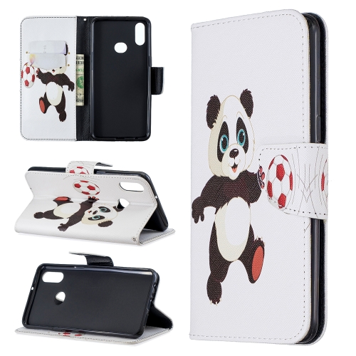 

For Galaxy A10s Pattern Colored Drawing Horizontal Flip Leather Case with Holder & Card Slots & Wallet(Football Panda)