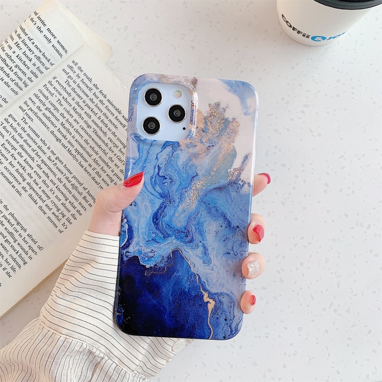 

Marble Pattern TPU Protective Case For iPhone 11(Dark Blue)