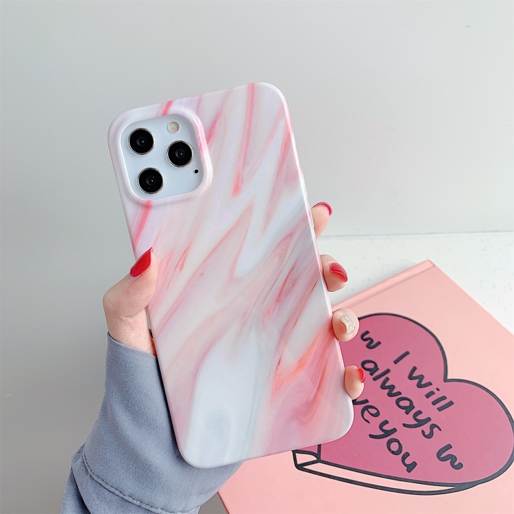 

Marble Pattern TPU Protective Case For iPhone 12 mini(Light Red)