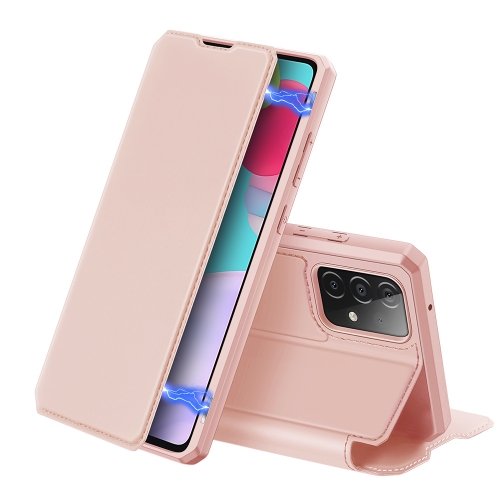 

For Samsung Galaxy A52 5G / 4G DUX DUCIS Skin X Series PU + TPU Horizontal Flip Leather Case with Holder & Card Slots(Pink)