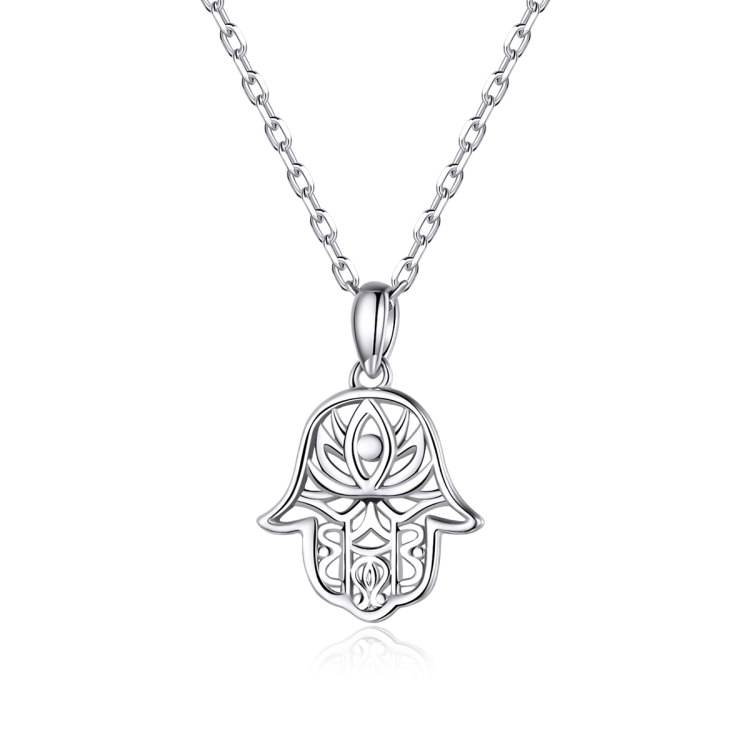 

S925 Sterling Silver Lucky Hand Women Nacklace Jewelry