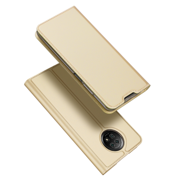 

For Xiaomi Redmi Note 9 / Redmi 10X 4G DUX DUCIS Skin Pro Series Horizontal Flip PU + TPU Leather Case with Holder & Card Slots(Gold)
