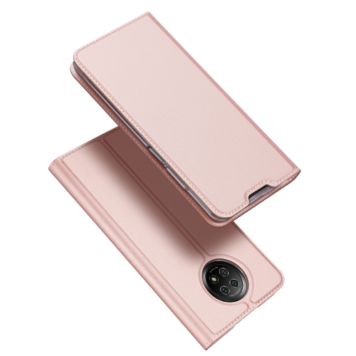 

For Xiaomi Redmi Note 9 / Redmi 10X 4G DUX DUCIS Skin Pro Series Horizontal Flip PU + TPU Leather Case with Holder & Card Slots(Rose Gold)