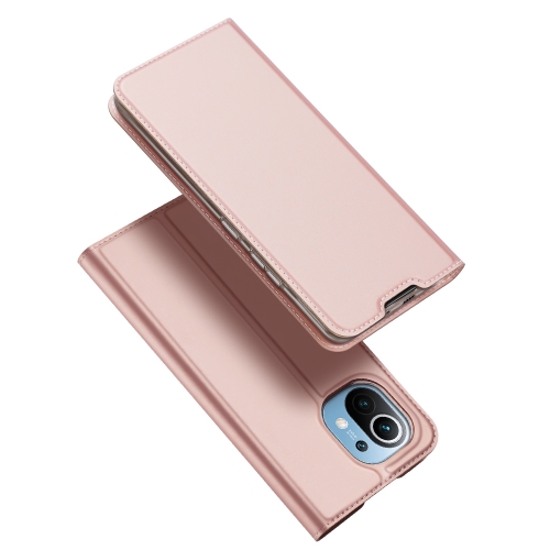 

For Xiaomi Mi 11 DUX DUCIS Skin Pro Series Horizontal Flip PU + TPU Leather Case with Holder & Card Slots(Rose Gold)