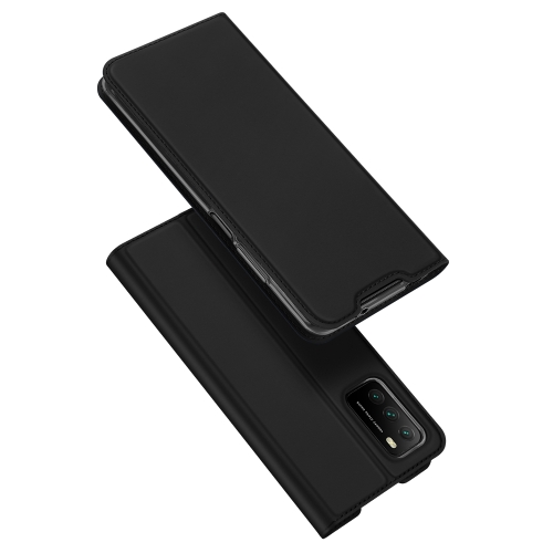 

For Xiaomi Poco M3 / Redmi 9 Power DUX DUCIS Skin Pro Series Horizontal Flip PU + TPU Leather Case with Holder & Card Slots(Black)