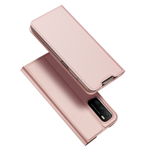 

For Xiaomi Poco M3 / Redmi 9 Power DUX DUCIS Skin Pro Series Horizontal Flip PU + TPU Leather Case with Holder & Card Slots(Rose Gold)