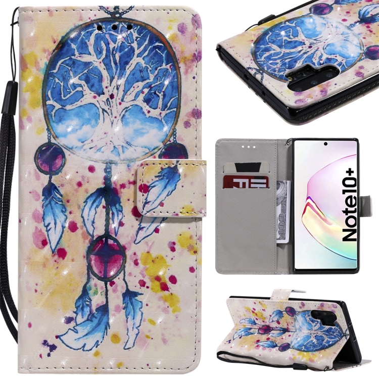 

For Galaxy Note 10 Plus 3D Painted Pattern Horizontal Flip Leather Case, with Wallet & Holder & Card Slots & Lanyard(Wind Chimes)