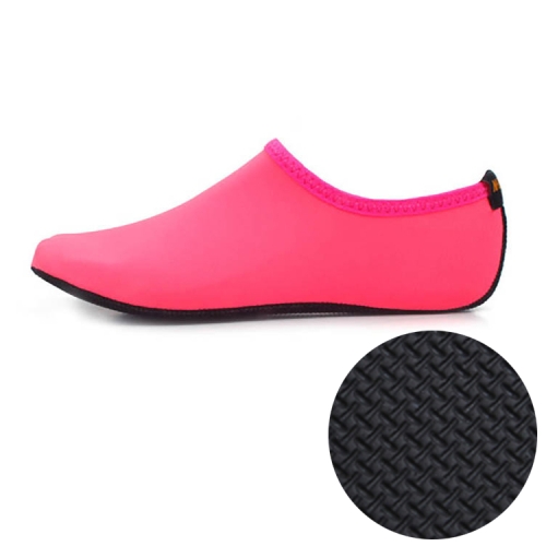 

3mm Non-slip Rubber Embossing Texture Sole Solid Color Diving Shoes and Socks, One Pair, Size:L(Pink)