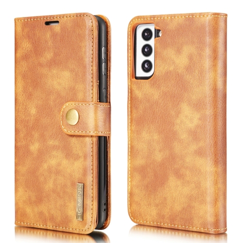 

For Samsung Galaxy S21+ 5G DG.MING Crazy Horse Texture Flip Detachable Magnetic Leather Case with Holder & Card Slots & Wallet(Brown)