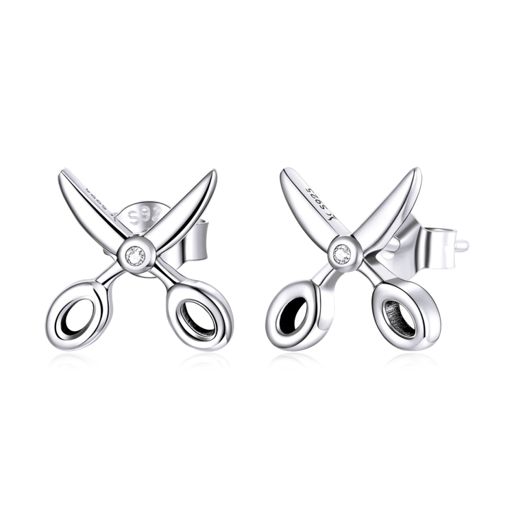 

S925 Sterling Silver Small Scissors Women Earrings