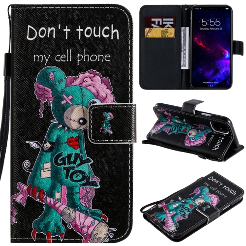 

For iPhone 11 Painted Pattern Horizontal Flip Leather Case, with Wallet & Holder & Card Slots & Lanyard(One-eyed Mouse)