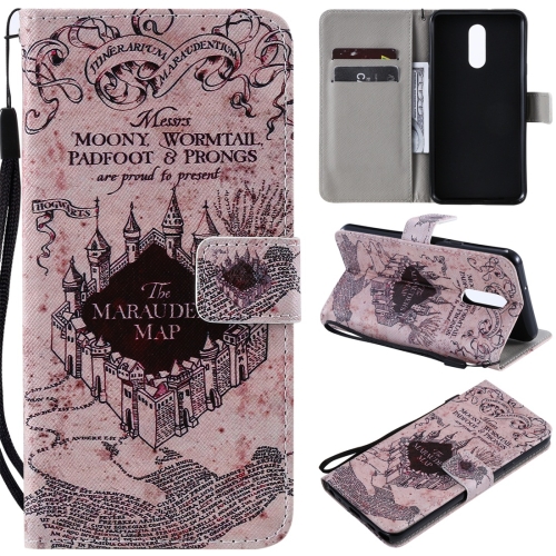 

For LG Stylo 5 Painted Pattern Horizontal Flip Leather Case, with Wallet & Holder & Card Slots & Lanyard(Castle)