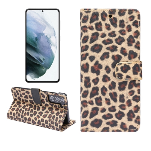 

For Samsung Galaxy S21 5G Leopard Pattern Horizontal Flip Leather Case with Holder & Card Slots(Yellow)