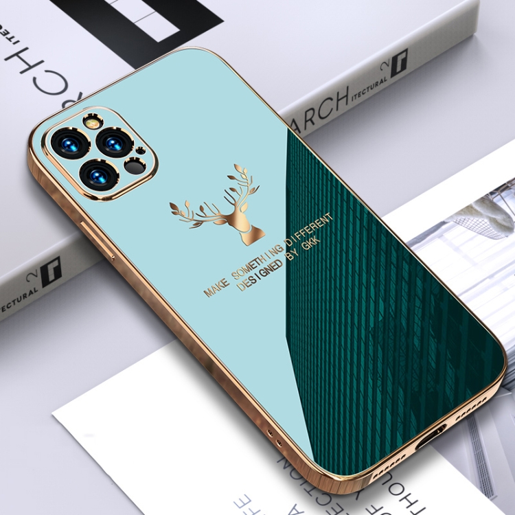 

GKK PC + Solid Color Plating Protective Case For iPhone 12 Pro Max(Green)