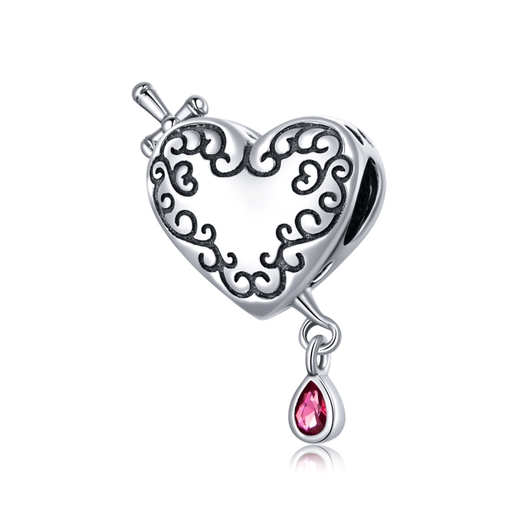 

S925 Sterling Silver Cupid Arrow Heart Beads DIY Bracelet Necklace Accessories