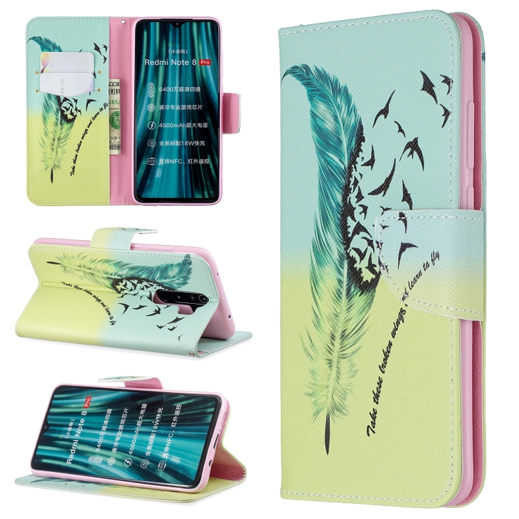 

For Huawei Mate 30 Pro Colored Drawing Horizontal Flip Leather Case with Holder & Card Slots & Wallet(Feather Bird)