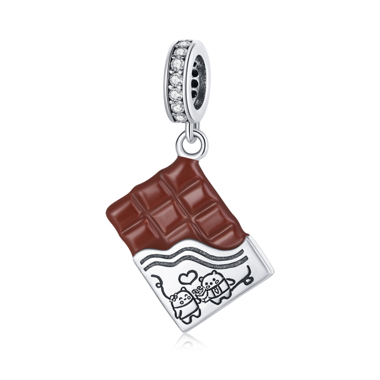 

S925 Sterling Silver Savory Chocolate Pendant DIY Bracelet Necklace Accessories