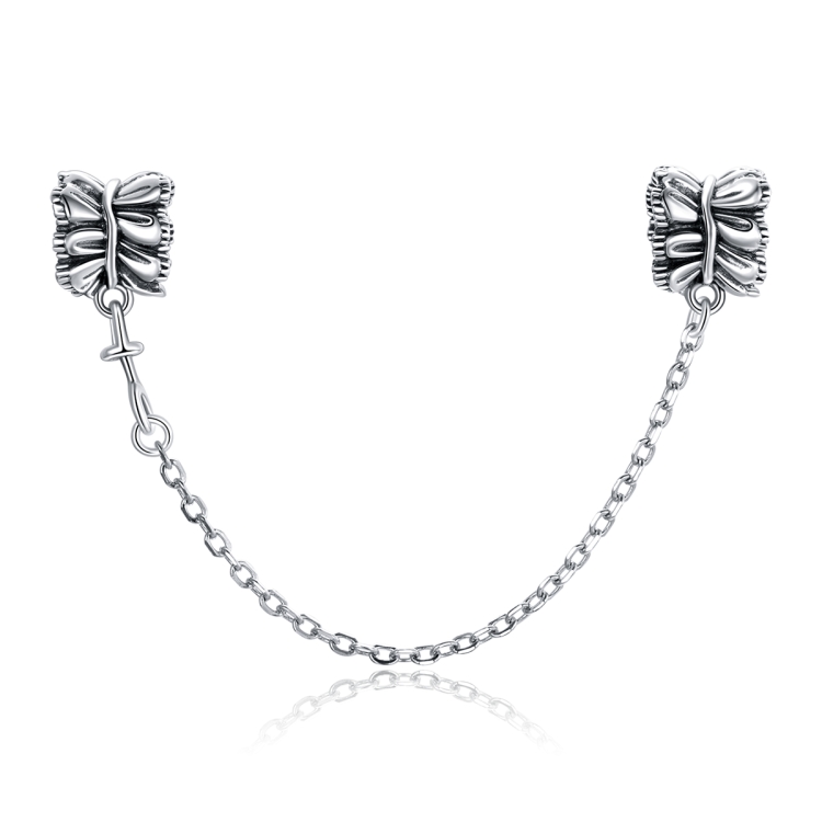 

S925 Sterling Silver Girly Skirt Safety Chain DIY Bracelet Necklace Accessories
