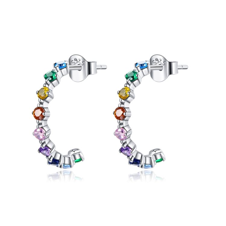 

S925 Sterling Silver Rainbow Story Women Earrings