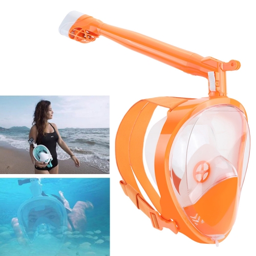 

360 Degree Rotation Long Snorkel Anti-vertigo Anti-fog Large View Full Dry Diving Nask, Size: S / M(FST-19)