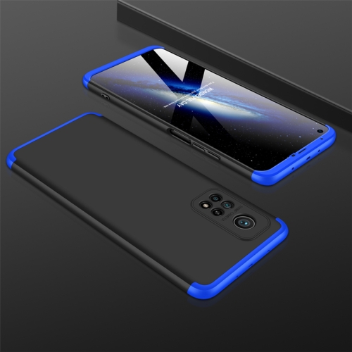 

For Xiaomi Mi 10T 5G / 10T Pro 5G / Redmi K30S GKK Three Stage Splicing Full Coverage PC Case(Black+Blue)