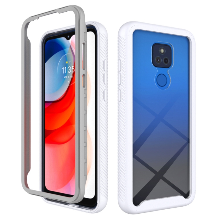 

For Motorola Moto G Play (2021) Starry Sky Solid Color Series Shockproof PC + TPU Protective Case(White)