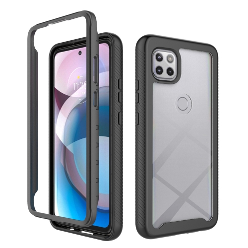 

For Motorola Moto One 5G Ace Starry Sky Solid Color Series Shockproof PC + TPU Protective Case(Black)