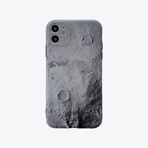 

Colored Drawing Pattern Fine Hole IMD Shockproof TPU Protective Case For iPhone 12 Pro Max(Moon)