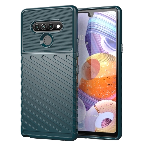 

For LG K71 Thunderbolt Shockproof TPU Protective Soft Case(Green)