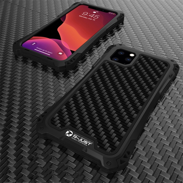 

For iPhone 11 R-JUST AMIRA Shockproof Dustproof Metal Protective Case(Black)