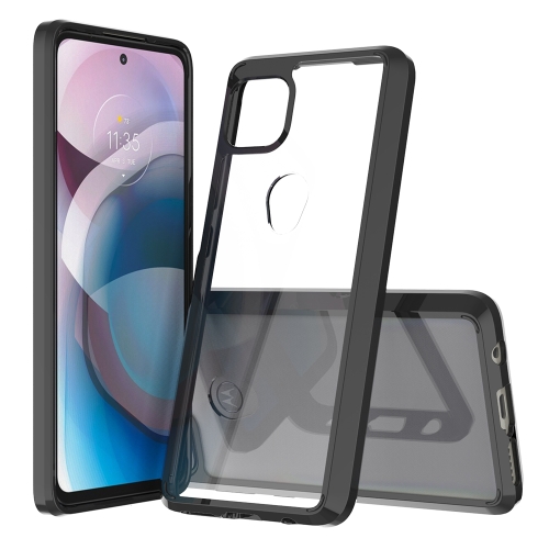 

For Motorola Moto One 5G Ace Shockproof Scratchproof TPU + Acrylic Protective Case(Black)