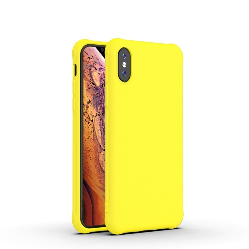 

For iPhone XR Shockproof Frosted Ultra-thin TPU Protective Case(Yellow)