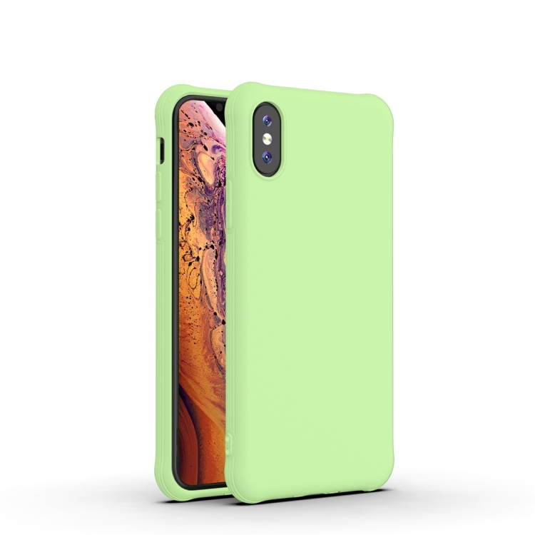 

For iPhone XS Max Shockproof Frosted Ultra-thin TPU Protective Case(Matcha Green)