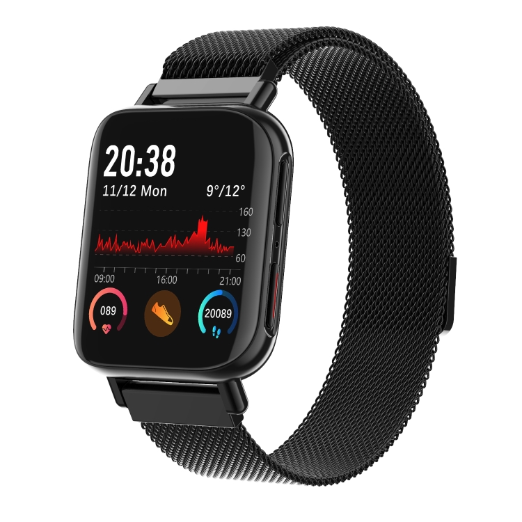

M96 1.54 inch IPS Color Screen IP67 Waterproof Smart Watch, Support Bluetooth Call / Sleep Monitoring / Heart Rate Monitoring, Style:Steel Strap(Black)