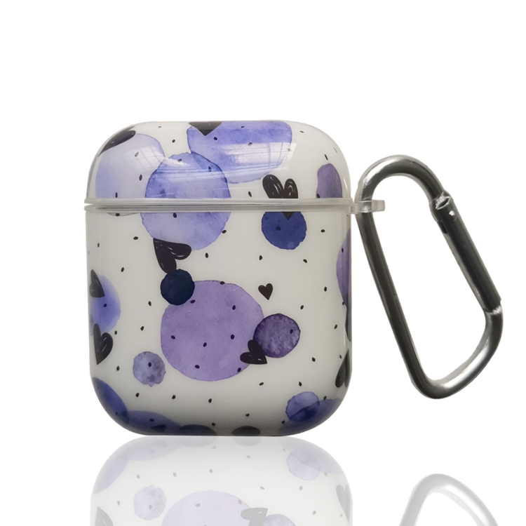 

TPU Bauhinia Balloon Earphone Protective Case with Hook For AirPods 1 / 2(Purple)