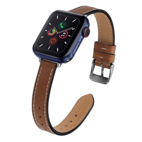 

Vintage Leather Replacement Watchbands, Width: 14mm For Apple Watch Series 6 & SE & 5 & 4 40mm / 3 & 2 & 1 38mm(Brown)