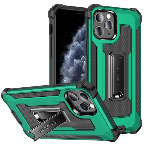 

Knight Jazz PC+TPU Shockproof Protective Case with Foldable Holder For iPhone 11 Pro Max(Dark Green)