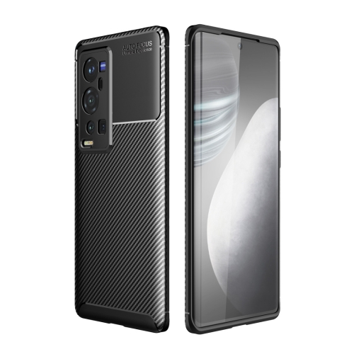 

For vivo X60 Pro+ Carbon Fiber Texture Shockproof TPU Case(Black)