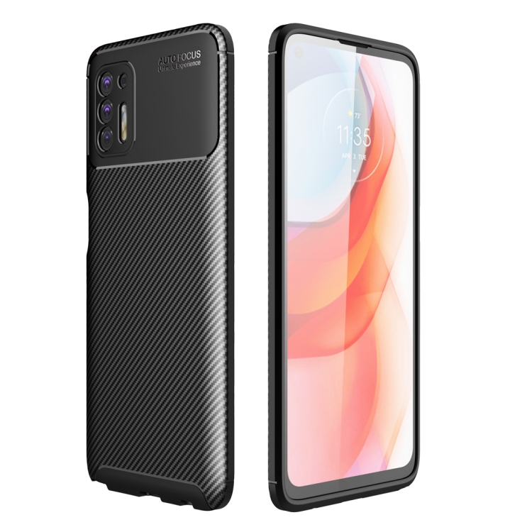 

For Motorola Moto G Stylus (2021) Carbon Fiber Texture Shockproof TPU Case(Black)