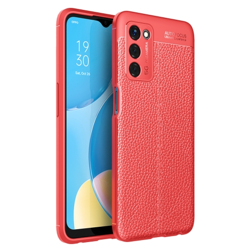 

For OPPO A55 5G Litchi Texture TPU Shockproof Case(Red)