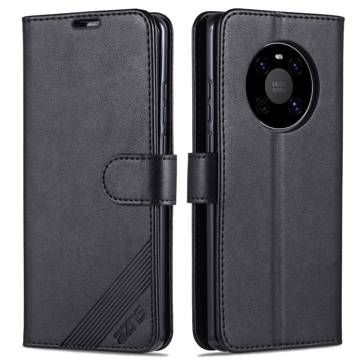 

For Huawei Mate 40 Pro AZNS Sheepskin Texture Horizontal Flip Leather Case with Holder & Card Slots & Wallet(Black)