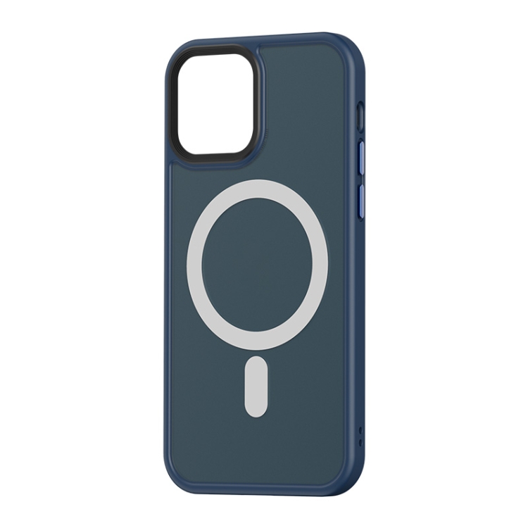 

ROCK Guard Pro Skin TPU+PC Shockproof Magsafe Case For iPhone 12 Pro Max(Dark Blue)