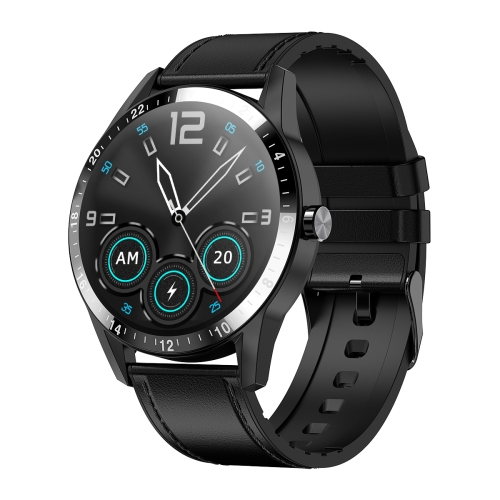 

G20 1.3 inch IPS Color Screen IP67 Waterproof Smart Watch, Support Blood Oxygen Monitoring / Sleep Monitoring / Heart Rate Monitoring, Style: Leather Strap(Black)